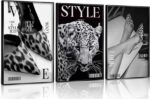 Trendy Leopard Wall Art Vintage Magazine Leopard Heels Poster Canvas Decoration ... - Image 2