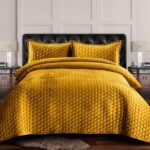 Tribeca Living Lugano Oversized Velvet Quilt Set - All Season, Extra Large, 3 Pi... - Image 2