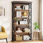 Tribesigns 6-Tier Bookcase, 71 Inches Industrial Bookshelves and Bookcases, Floo... - Image 2