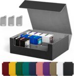 UAONO Trading Card Storage Box, Holds 1800 Sleeved Cards with 10 Dividers & 3 St... - Image 2