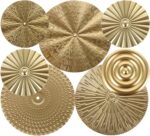 UTHCLO Gold Metal Circle Wall Art Hanging Sculpture for Living Room Bedroom Bath... - Image 2