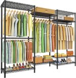 Ulif E13 Heavy Duty Clothes Rack（With 4 Hanger Rods & 8 Shelves） Freestanding Cl... - Image 2