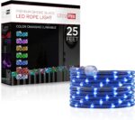 UltraPro LED Rope Lights, 25ft Premium Smoke Black Rope, Color Changing Light, R... - Image 2