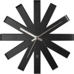 Umbra Ribbon Modern 12" Wall Clock, Silent Non Ticking Battery Operated Quartz M... - Image 2