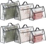 Univivi 6 Pack Dust Bags For Purses and Handbags,Clear Dust Covers Bag Organizer... - Image 2