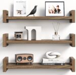 Upgraded Floating Shelves for Wall, Set of 3 Solid Wood Wall Mounted Shelves, 16... - Image 2