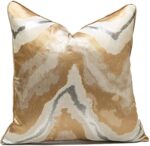 Usoway Gold Decorative Throw Pillow Covers,18x18, Modern, Stylish,Unique,Decorat... - Image 2