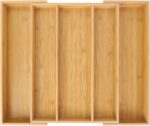 Utoplike Bamboo Expandable Kitchen Drawer Organizer, Adjustable Utensil Holder a... - Image 2
