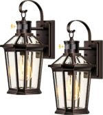 VIANIS Outdoor Porch Lights Wall Mount, 2-Pack Motion Sensor Porch Light with E2... - Image 2