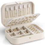 VLANDO Travel Jewelry Case for Women Girls, Gifts for Mother, PU Leather Small J... - Image 2