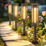 VOLISUN Solar Pathway Lights,8 Pack LED Solar Lights Outdoor Waterproof, Landsca... - Image 2