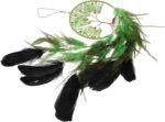 Veemoon Green Plume Crystal Tree Wall Hanging Decor, Handmade Pendant for Bedroo... - Image 2
