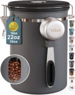 Veken Coffee Canister with Window,Airtight Stainless Steel Kitchen Food Storage ... - Image 2