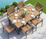 Vexwalx 7-Piece Outdoor Dining Set, Aluminum Dining Table Set for 6, Patio Table... - Image 2