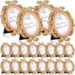Vicenpal 20 Pieces Mini Gold Picture Frames 3.2 x 4 Inch Vintage Small Antique R... - Image 2