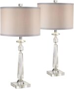 Vienna Full Spectrum Aline 27" Tall Geometric Modern Table Lamps Set of 2 Clear ... - Image 2
