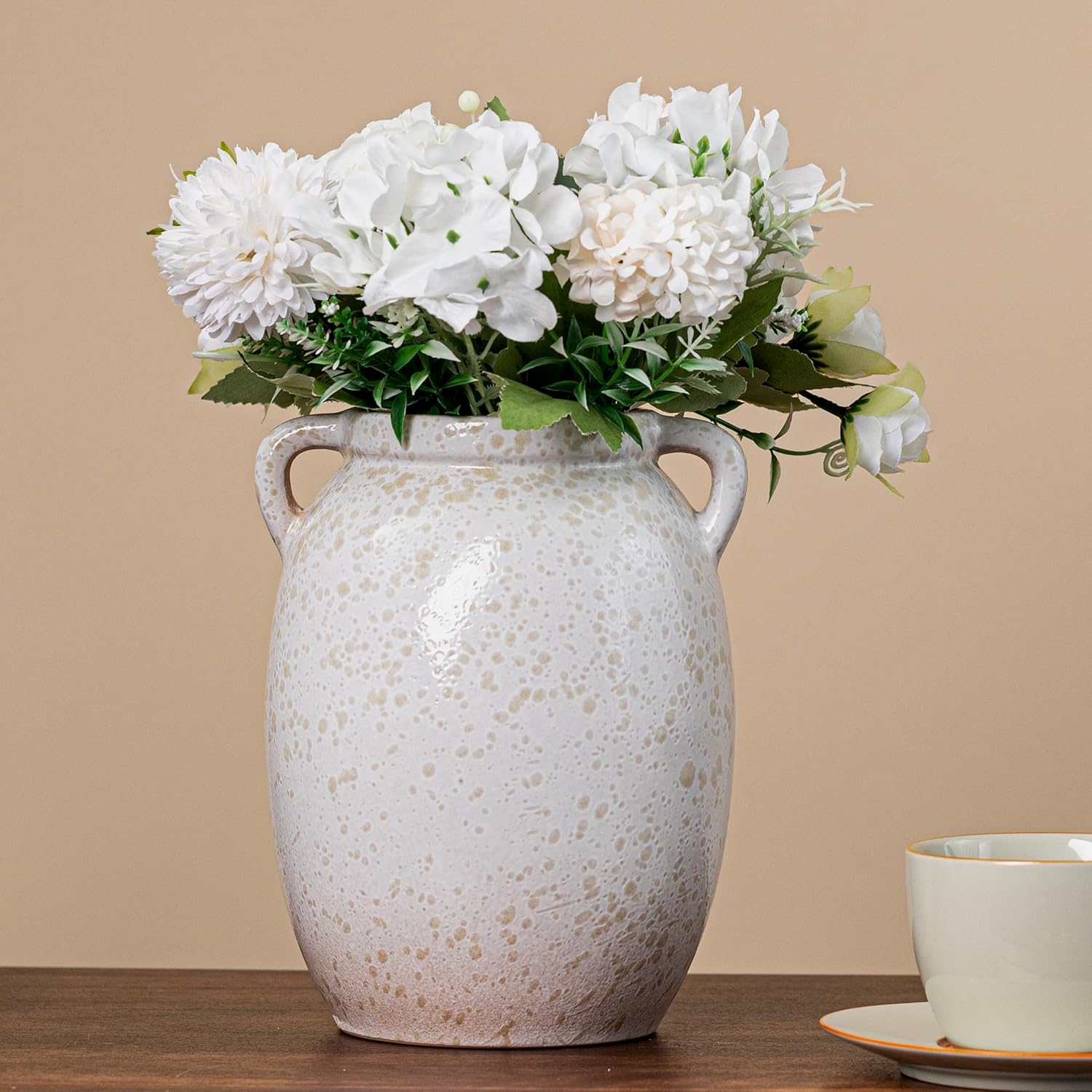 Vintage Ceramic Vase, Ice Crystal Texture, Home & Office Decor, Perfect for Gift... - Image 2