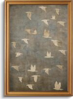 Vintage Gold Framed Wall Art Abstract Canvas Art Prints Modern Minimalist Wall D... - Image 2