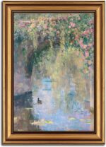 Vintage Gold Framed Wall Art for Living Room Monet Canvas Prints Floral Landscap... - Image 2