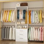 Vomavex Closet System, 4FT-8FT-9FT Closet Organizer With Drawers Wooden, Walk in... - Image 2