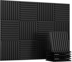 WADILE 10 Pack 3D Wall Panels Peel and Stick, 11.8"x11.8" Black PVC Decorative W... - Image 2