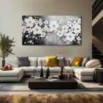 WDHCG Flower Hand Painted Wall Art For Office Women - Large Modern Art Wall Deco... - Image 2