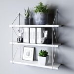 WELLAND 3-Tier Display Wall Shelf Storage Rack Holder, White - Image 2