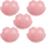 WHJY Pink Cherry Blossom Dish Set, Cute Pink Ceramic Plates, Sauce/Seasoning Dis... - Image 2