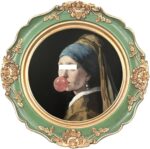 WINPLUS+ Vintage Picture Frame 4x4 Round,Luxury Antique Photo Frame With Golden ... - Image 2