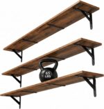 WOPITUES Floating Shelves for Wall 48″W x 8″D, Long Wall Mounted Shelves Set of ... - Image 2