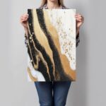Wall Art Modern Luxury Style, Black And Gold Canvas Wall Decor Prints, Abstract ... - Image 2