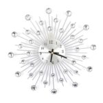 Wall Clock Fashion Luxury Studded Metal Wall Clock Living Room Bedroom Decor - Image 2
