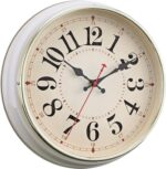 Wall Clock Metal 12.4" Retro Vintage Wall Clocks Countryside Style Silent Non Ti... - Image 2