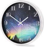 Wall Clock Modern 12 Inch Battery Operated Wall Clocks - Silent Non Ticking Colo... - Image 2