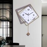 Wall Clock with Pendulum, Silent Quality Quartz Battery Operated, Modern Large W... - Image 2