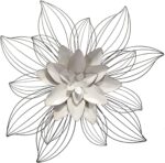 Wall Decor Wall Decor Sculptures Light Luxury Iron Metal Pendant Flower Wall Dec... - Image 2