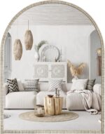 WallBeyond White&Gold Vintage Mirror for Vanity 28x36 Inch, Gold Antique Mirror ... - Image 2