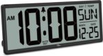 WallarGe 14.5'' Large Digital Wall Clock Battery Operated with Jumbo Numbers, Te... - Image 2