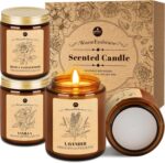 WarmEmbrace Lavender Candles, 4-Pack Scented Candle Set for Women, 7.6 oz Natura... - Image 2