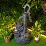 Water Fountain Outdoor 32" H Large Vintage Rustic Water Feature, Weather-Resista... - Image 2