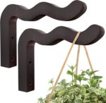 Wavy Plant Hanger Hooks – 2 Pack Rustic Wooden Wall Mounts for Indoor/Outdoor Us... - Image 2