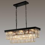 Weesalife Black Crystal Chandeliers for Dining Room Light Fixtures Over Table，9-... - Image 2