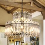 Wellmet Black Modern Glass Chandelier, Castle Design Large Pendant Light, 9-Ligh... - Image 2