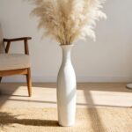 White Ceramic Tall Floor Vase,19.7 Inch Large Decorative Vase for Home Decor,Liv... - Image 2