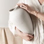 White Ceramic Vase - Large 11.8 Inch Tall Floor Vase for Centerpieces, Farmhouse... - Image 2