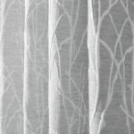 White Grey Curtains 84 Inch Length for Living Room Darkening 2 Panel Back Tab Po... - Image 2