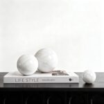White Natural Marble Decorative Sphere Set, Heavy Solid Stone Balls for Home Dec... - Image 2