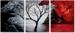 Wieco Art The Cloud Tree 3 Panels Modern Giclee Canvas Prints Artwork Abstract S... - Image 2