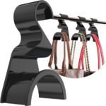 Wiosi Premium Black Purse Hanger Closet Set of 3 - Durable Acrylic Organizers an... - Image 2