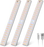 Wireless Motion Sensor Light Indoor, 80 LED Dimmable Closet Lights Rechargeable ... - Image 2